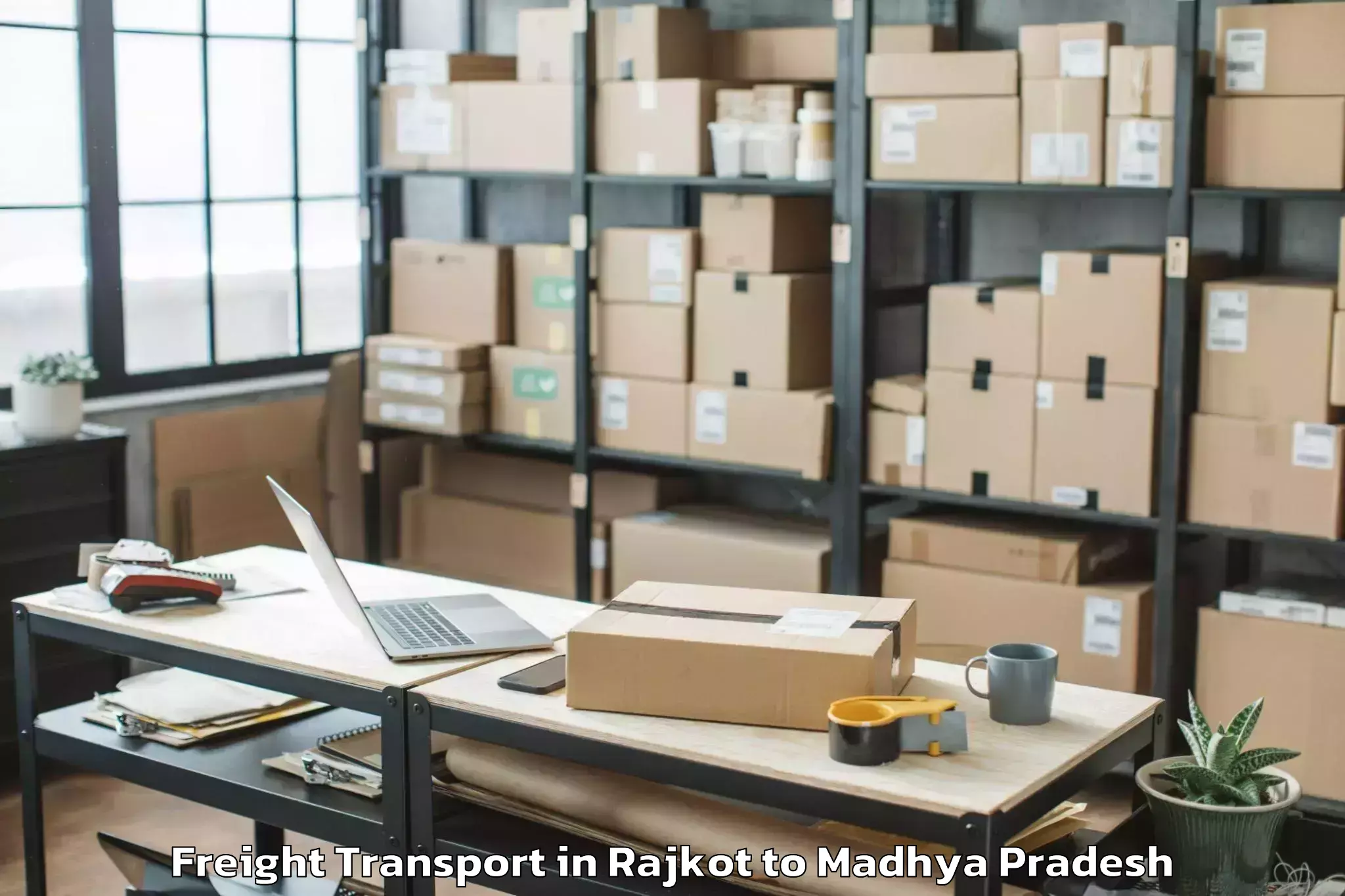 Quality Rajkot to Aron Freight Transport